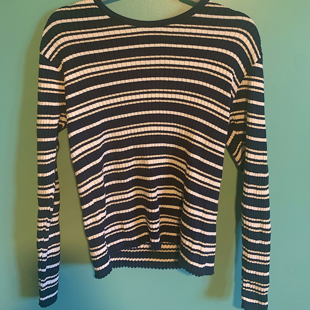 J. Crew Knitted Long Sleeve Sweater - Navy